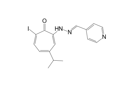 isonicotinaldehyde, (6-iodo-3-isopropyl-7-oxo-1,3,5-cycloheptatrien-1-yl)hydrazone