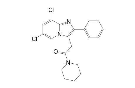 2-Phenyl-3-[(2'-oxo-2'-piperidin-1'-yl)ethyl]-6,8-dichloroimidazo[1,2-a]pyridine