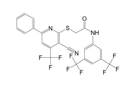 acetamide, N-[3,5-bis(trifluoromethyl)phenyl]-2-[[3-cyano-6-phenyl-4-(trifluoromethyl)-2-pyridinyl]thio]-