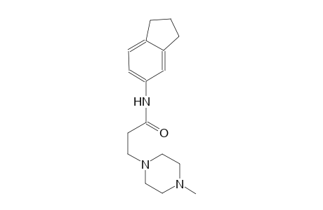 1-piperazinepropanamide, N-(2,3-dihydro-1H-inden-5-yl)-4-methyl-