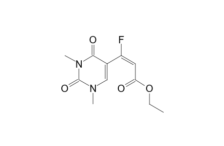 (E)-3-(1,3-dimethyl-2,4-dioxo-5-pyrimidinyl)-3-fluoro-2-propenoic acid ethyl ester