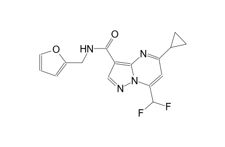 5-cyclopropyl-7-(difluoromethyl)-N-(2-furylmethyl)pyrazolo[1,5-a]pyrimidine-3-carboxamide
