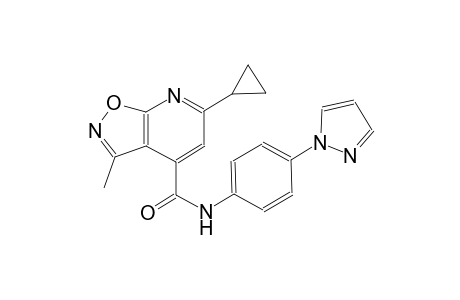 isoxazolo[5,4-b]pyridine-4-carboxamide, 6-cyclopropyl-3-methyl-N-[4-(1H-pyrazol-1-yl)phenyl]-