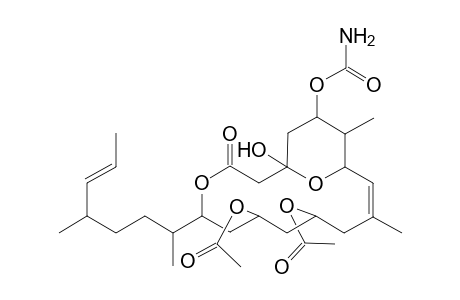 7,9-Diacetoxy-5-[1',4'-dimethylhept-5'-enyl]-1-hydroxy-11,14-dimethyl-3-oxo-4,17-dioxabicyclo[11.3.1]heptadec-11-en-15-yl carbamate