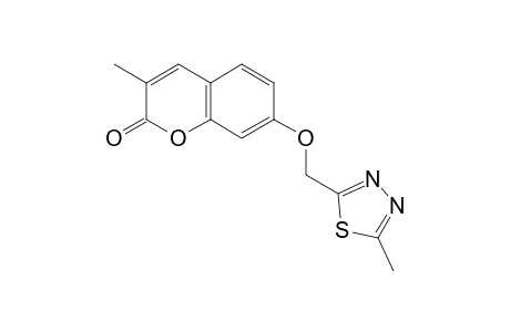 2H-1-Benzopyran-2-one, 3-methyl-7-[(5-methyl-1,3,4-thiadiazol-2-yl)methoxy]-