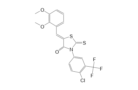 (5Z)-3-[4-chloro-3-(trifluoromethyl)phenyl]-5-(2,3-dimethoxybenzylidene)-2-thioxo-1,3-thiazolidin-4-one