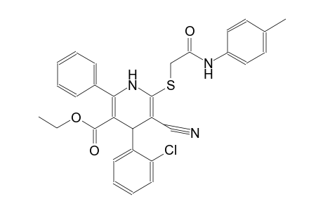 ethyl 4-(2-chlorophenyl)-5-cyano-6-{[2-oxo-2-(4-toluidino)ethyl]sulfanyl}-2-phenyl-1,4-dihydro-3-pyridinecarboxylate