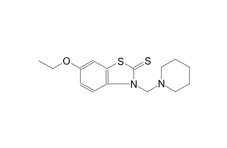 2(3H)-benzothiazolethione, 6-ethoxy-3-(1-piperidinylmethyl)-