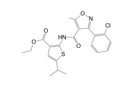 ethyl 2-({[3-(2-chlorophenyl)-5-methyl-4-isoxazolyl]carbonyl}amino)-5-isopropyl-3-thiophenecarboxylate
