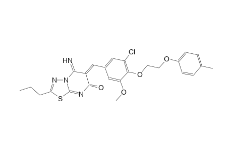 7H-[1,3,4]thiadiazolo[3,2-a]pyrimidin-7-one, 6-[[3-chloro-5-methoxy-4-[2-(4-methylphenoxy)ethoxy]phenyl]methylene]-5,6-dihydro-5-imino-2-propyl-,