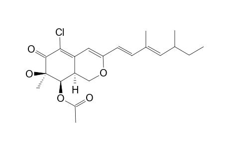 ISOCHROMOPHILONE-VIII;5-CHLORO-3-(3',5'-DIMETHYL-1',3'-HEPTADIENYL)-1,7,8,8A-TETRAHYDRO-7,8-DIHYDROXY-7-METHYL-8-ACETYL-6H-2-BENZOPYRAN-6-ONE