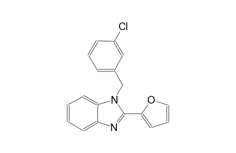 1H-benzimidazole, 1-[(3-chlorophenyl)methyl]-2-(2-furanyl)-