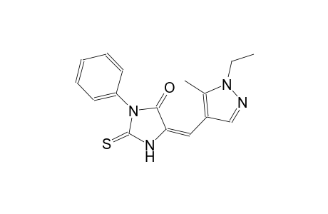 (5E)-5-[(1-ethyl-5-methyl-1H-pyrazol-4-yl)methylene]-3-phenyl-2-thioxo-4-imidazolidinone