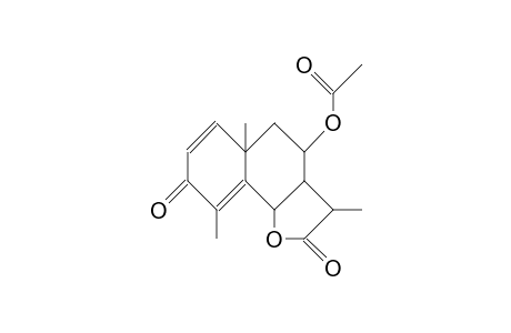 8a-Acetoxy-3-oxo-6,11b,7aH-eudesma-1,4-dien-6,12-olide