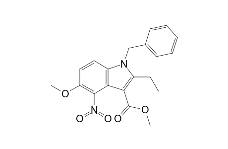 1-Benzyl-2-ethyl-5-methoxy-4-nitro-indole-3-carboxylic acid methyl ester