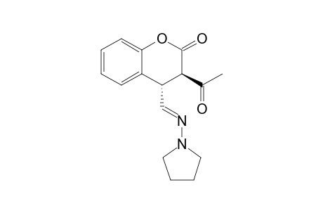 (3R,4S)-1-[N'-(3-Acetyl-2-oxo-3,4-dihydro-2H-benzopyran-4-yl)methyleneamino]pyrrolidine