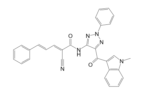 (2E,4E)-2-Cyano-N-[5-(1-methyl-1H-indole-3-carbonyl)-2-phenyl-2H-1,2,3-triazol-4-yl]-5-phenylpenta-2,4-dienamide