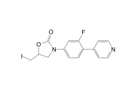 3-(3-fluoranyl-4-pyridin-4-yl-phenyl)-5-(iodanylmethyl)-1,3-oxazolidin-2-one