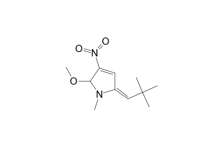 1H-Pyrrole, 5-(2,2-dimethylpropylidene)-2,5-dihydro-2-methoxy-1-methyl-3-nitro-, (E)-