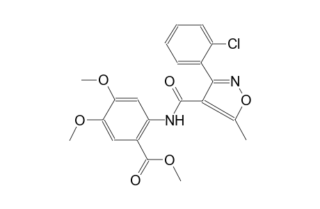 benzoic acid, 2-[[[3-(2-chlorophenyl)-5-methyl-4-isoxazolyl]carbonyl]amino]-4,5-dimethoxy-, methyl ester