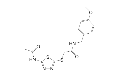 2-{[5-(acetylamino)-1,3,4-thiadiazol-2-yl]sulfanyl}-N-(4-methoxybenzyl)acetamide
