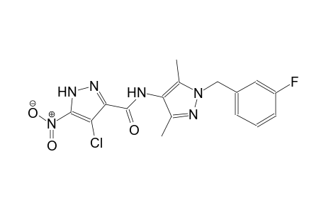 4-chloro-N-[1-(3-fluorobenzyl)-3,5-dimethyl-1H-pyrazol-4-yl]-5-nitro-1H-pyrazole-3-carboxamide