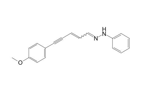 5-(p-methoxyphenyl)-2-penten-4-ynal, phenylhydrazone