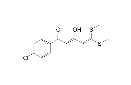 5-(4-Chlorophenyl)-1,1-bis(methylthio)-3-hydroxy-1,3-pentadien-5-one