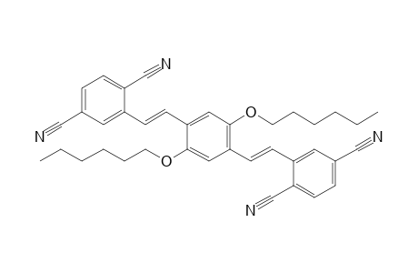 2-[(E)-2-[4-[(E)-2-(2,5-dicyanophenyl)ethenyl]-2,5-dihexoxy-phenyl]ethenyl]benzene-1,4-dicarbonitrile