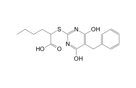 2-[(5-benzyl-4,6-dihydroxy-2-pyrimidinyl)sulfanyl]hexanoic acid