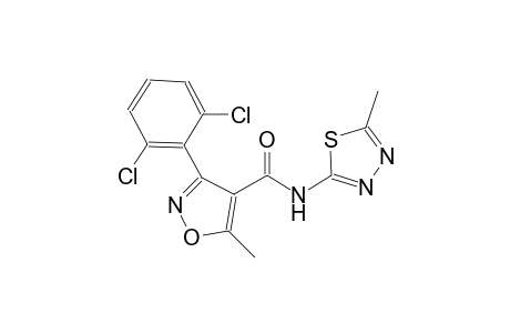 3-(2,6-dichlorophenyl)-5-methyl-N-(5-methyl-1,3,4-thiadiazol-2-yl)-4-isoxazolecarboxamide