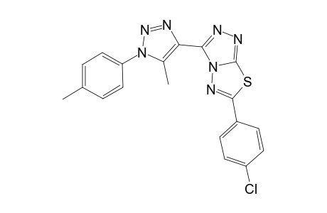 3-[5'-Methyl-1'-(p-tolyl)-1',2',3'-triazol-4'-yl]-6-(p-chlorophenyl)-1,3,4-triazolo[3,4-b]-(1,3,4)-thiadiazole