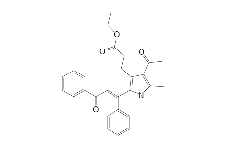 ETHYL-4-ACETYL-5-METHYL-2-(3'-OXO-1',3'-DIPHENYLPROP-1'-ENYL)-1H-PYRROLE-3-PROPANOATE