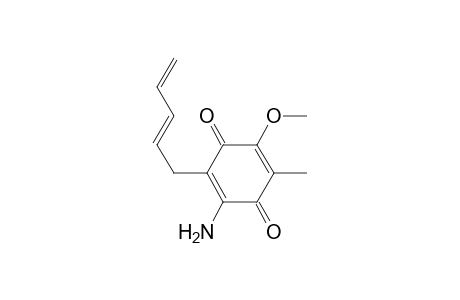 2-Amino-5-methoxy-6-methyl-3-(2,4-pentadienyl)-1,4-benzoquinone