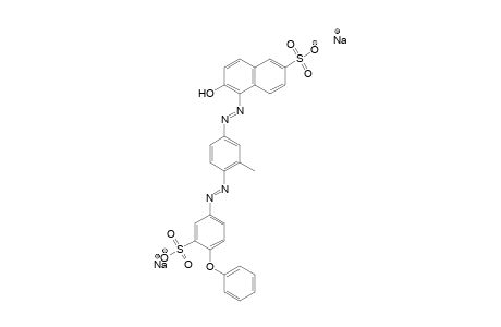 2-Naphthalenesulfonic acid, 6-hydroxy-5-[[3-methyl-4-[(4-phenoxy-3-sulfophenyl)azo]phenyl]azo]-, disodium salt