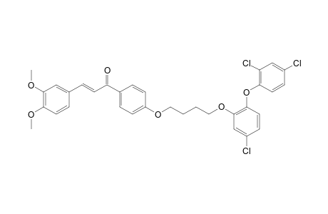(2E)-1-[4-[4-[5-CHLORO-2-(2,4-DICHLOROPHENOXY)-PHENOXY]-BUTOXY]-PHENYL]-3-(3,4-DIMETHOXYPHENYL)-PROP-2-EN-1-ONE