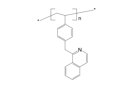 Poly(vinylbenzylisoquinolinyl), poly[1-(2-isoquinolinylmethylenephenylene)ethylene]