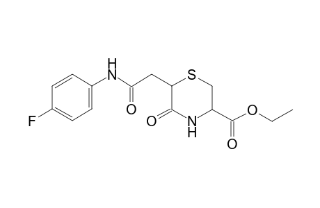 Ethyl 6-[2-(4-fluoroanilino)-2-oxoethyl]-5-oxo-3-thiomorpholinecarboxylate