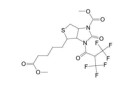 1H-Thieno[3,4-d]imidazole-4-pentanoic acid, hexahydro-1-(methoxycarbonyl)-2-oxo-3-[3,3,3-trifluoro-1-oxo-2-(trifluoromethyl)propyl]-, methyl ester