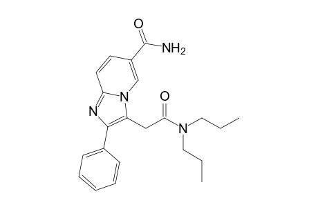 N,N-Di-n-propyl(2-phenyl-6-carboxamidoimidazo[1,2-a]pyridin-3-yl)acetamide