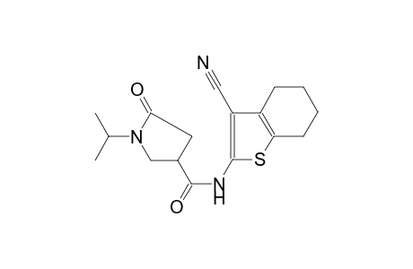 N-(3-cyano-4,5,6,7-tetrahydro-1-benzothien-2-yl)-1-isopropyl-5-oxo-3-pyrrolidinecarboxamide
