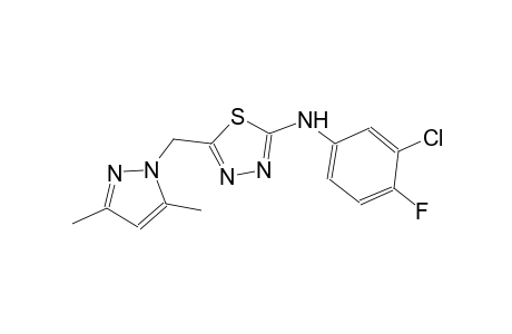 N-(3-chloro-4-fluorophenyl)-5-[(3,5-dimethyl-1H-pyrazol-1-yl)methyl]-1,3,4-thiadiazol-2-amine