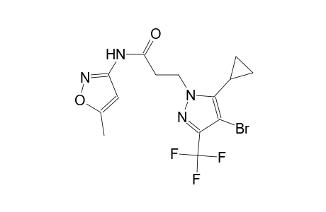 3-[4-bromo-5-cyclopropyl-3-(trifluoromethyl)-1H-pyrazol-1-yl]-N-(5-methyl-3-isoxazolyl)propanamide