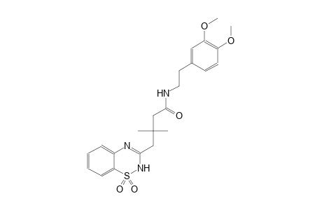 N-[2-(3,4-dimethoxyphenyl)ethyl]-4-(1,1-dioxido-2H-1,2,4-benzothiadiazin-3-yl)-3,3-dimethylbutanamide
