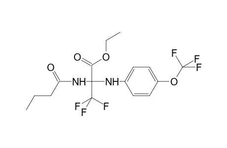 Ethyl 2-butanamido-3,3,3-trifluoro-2-{[4-(trifluoromethoxy)phenyl]amino}propanoate