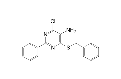 4-benzylsulfanyl-6-chloro-2-phenyl-pyrimidin-5-amine