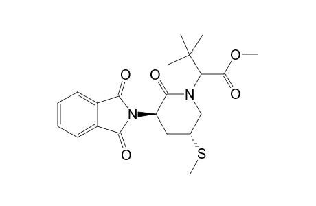 trans-(.alpha.S,3S*,5RS)-N-(Methoxycarbonyl)-3-methylbutyl]-3-phthaloyl-5-methylthiopioeridin-2-one