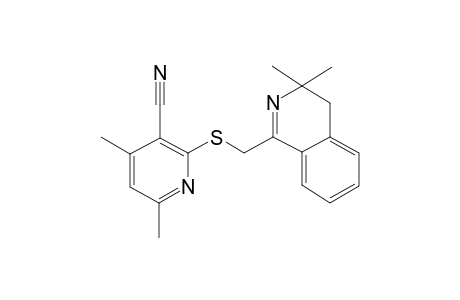2-(3,3-Dimethyl-3,4-dihydro-isoquinolin-1-ylmethylsulfanyl)-4,6-dimethyl-nicotinonitrile