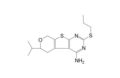 6-isopropyl-2-(propylsulfanyl)-5,8-dihydro-6H-pyrano[4',3':4,5]thieno[2,3-d]pyrimidin-4-amine