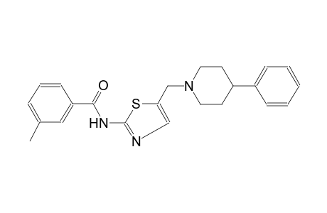 3-methyl-N-{5-[(4-phenyl-1-piperidinyl)methyl]-1,3-thiazol-2-yl}benzamide